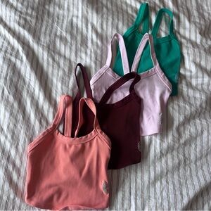 Set of 4 FP Movement All Clear camis, size XS/S